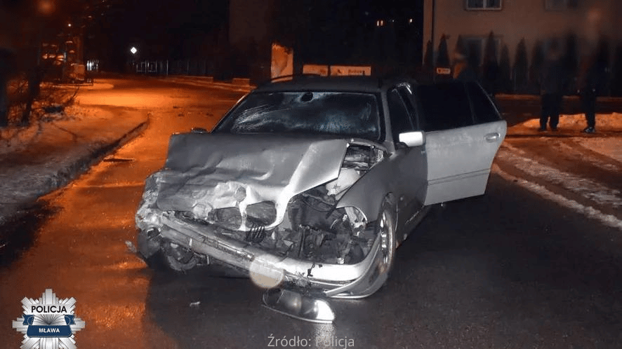 pijany kierowca BMW uciekł