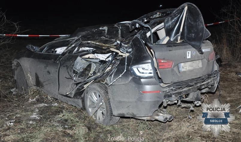 wypadek bmw, 19 latek nie żyje