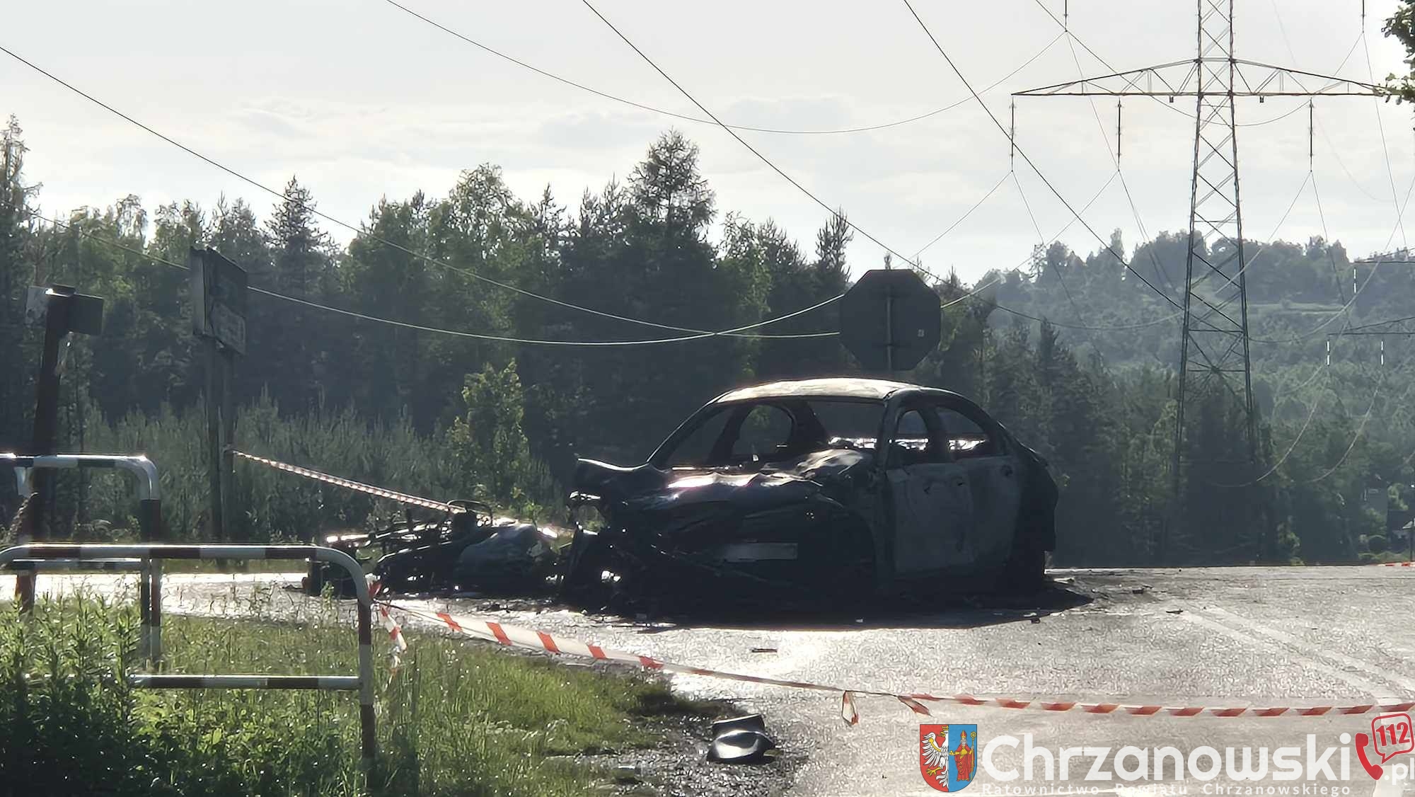 wypadek BMW-motocykl Chrzanów